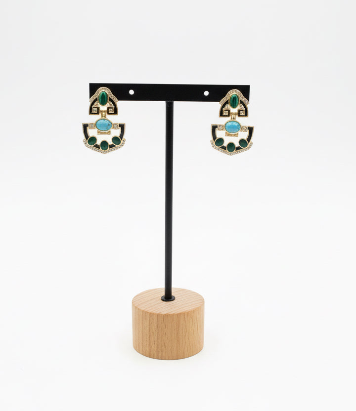 Boucles d’oreilles Malachite