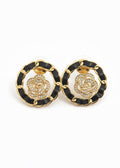 Boucles d’oreilles Rosace noire