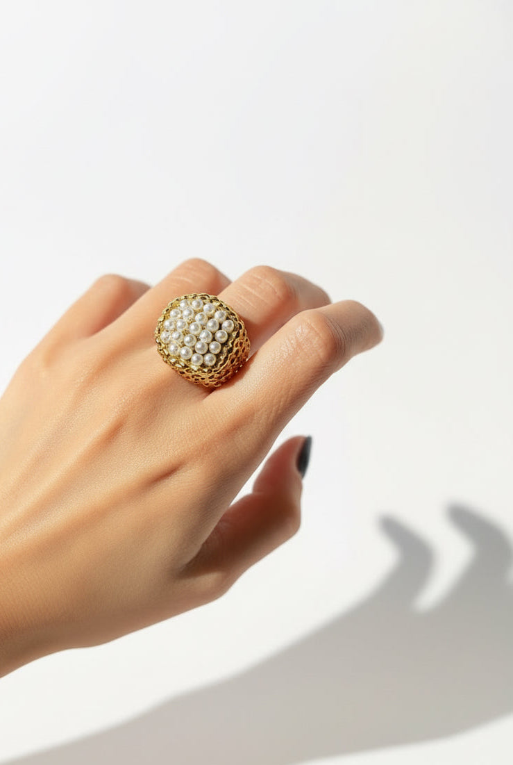 Bague éclat de perles