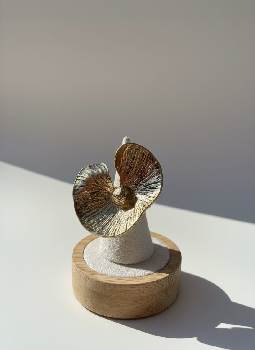Bague éclosion dorée