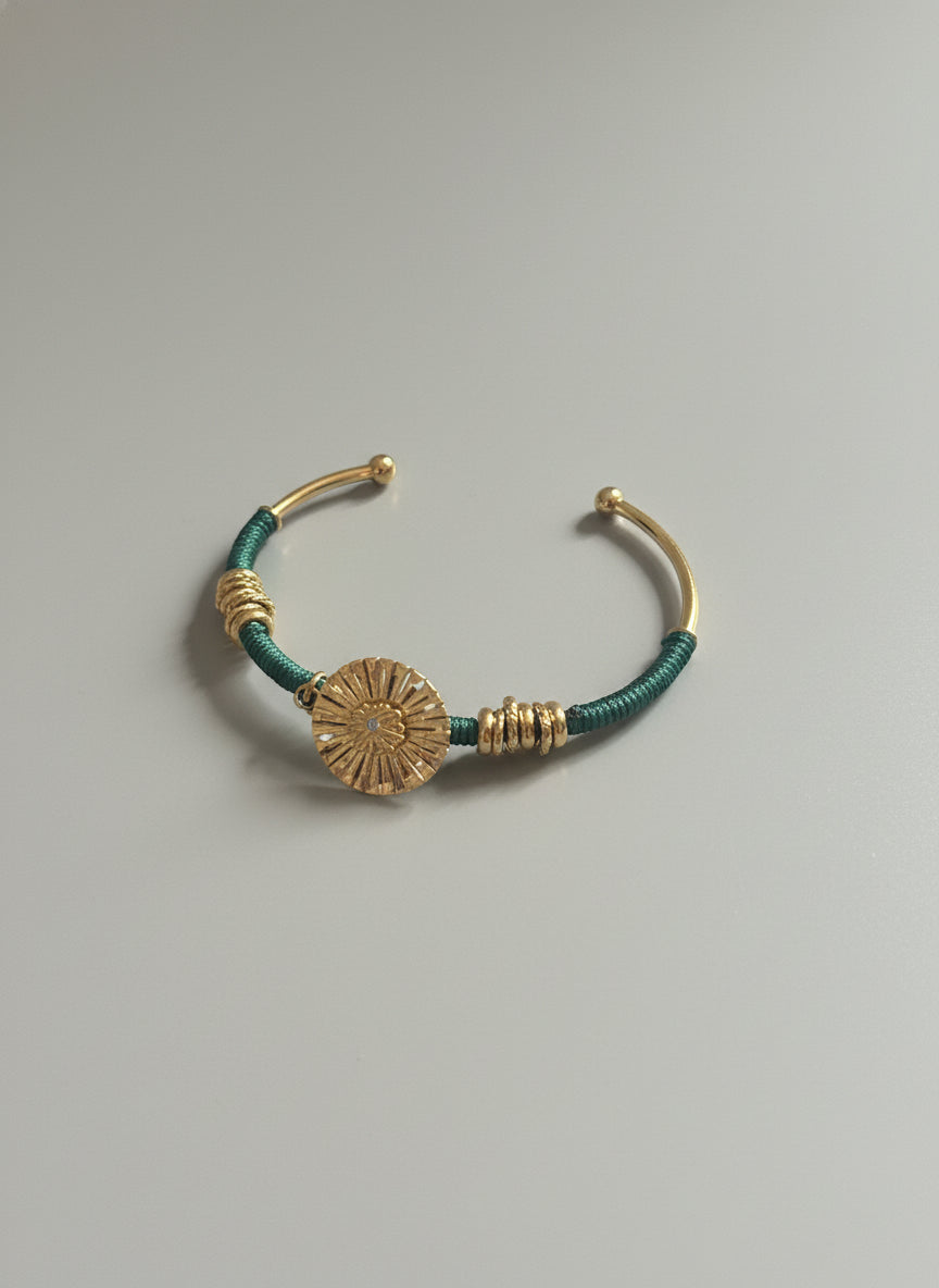 Bracelet soleil émeraude
